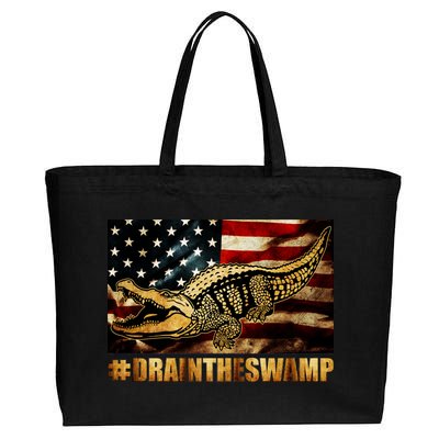 Drain The Swamp Washington DC Donald Trump President Cotton Canvas Jumbo Tote