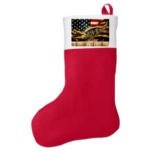 Drain The Swamp Washington DC Donald Trump President Felt Holiday Christmas Stocking