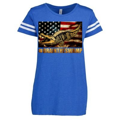 Drain The Swamp Washington DC Donald Trump President Enza Ladies Jersey Football T-Shirt