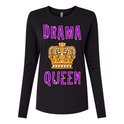 Drama Queen Womens Cotton Relaxed Long Sleeve T-Shirt