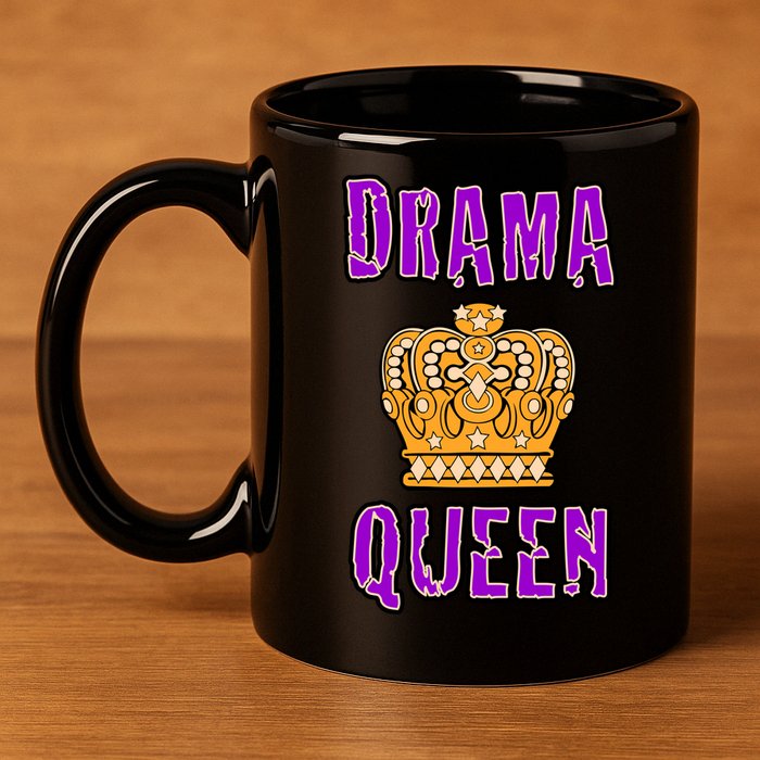 Drama Queen 11oz C Handle Ceramic Mug