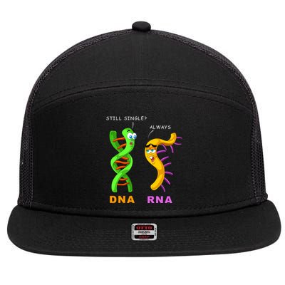 DNA RNA Biologist Biology Student Cell Science 7 Panel Mesh Trucker Snapback Hat