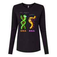 DNA RNA Biologist Biology Student Cell Science Womens Cotton Relaxed Long Sleeve T-Shirt