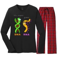 DNA RNA Biologist Biology Student Cell Science Women's Long Sleeve Flannel Pajama Set 