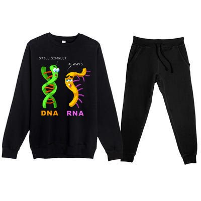 DNA RNA Biologist Biology Student Cell Science Premium Crewneck Sweatsuit Set