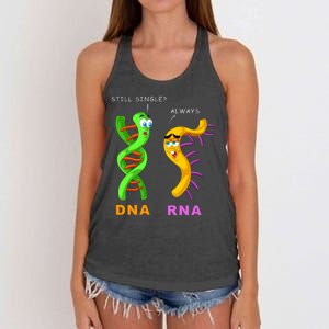 DNA RNA Biologist Biology Student Cell Science Women's Knotted Racerback Tank