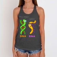 DNA RNA Biologist Biology Student Cell Science Women's Knotted Racerback Tank