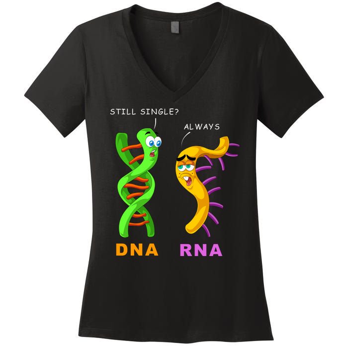 DNA RNA Biologist Biology Student Cell Science Women's V-Neck T-Shirt