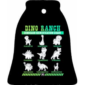 Dino Ranch Blitz Clover Tango Dinosaur Identification Chart Ceramic Bell Ornament