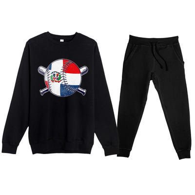 Dominican Republic Baseball Dominicana Premium Crewneck Sweatsuit Set