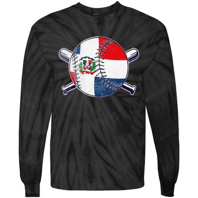 Dominican Republic Baseball Dominicana Tie-Dye Long Sleeve Shirt