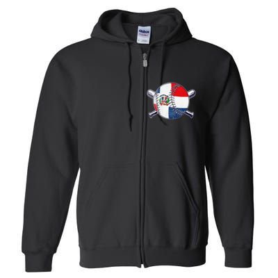 Dominican Republic Baseball Dominicana Full Zip Hoodie