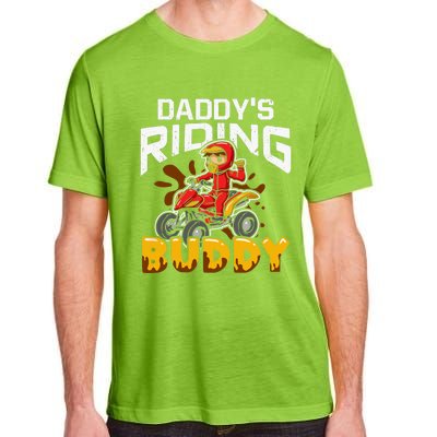 Daddy's Riding Buddy Funny ATV 4Wheeler Quad Biker Adult ChromaSoft Performance T-Shirt