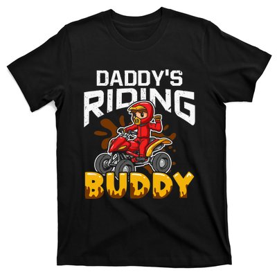 Daddy's Riding Buddy Funny ATV 4Wheeler Quad Biker T-Shirt