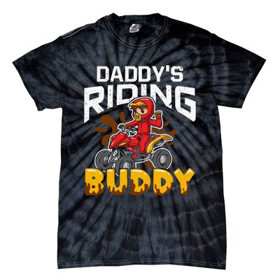 Daddy's Riding Buddy Funny ATV 4Wheeler Quad Biker Tie-Dye T-Shirt