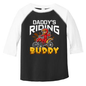 Daddy's Riding Buddy Funny ATV 4Wheeler Quad Biker Toddler Fine Jersey T-Shirt