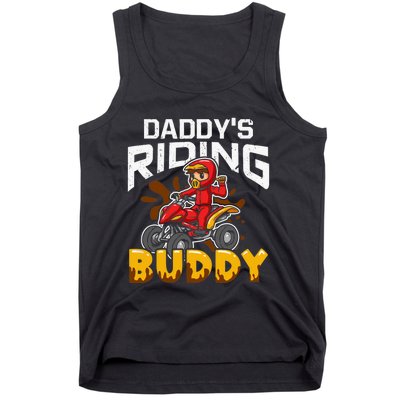 Daddy's Riding Buddy Funny ATV 4Wheeler Quad Biker Tank Top