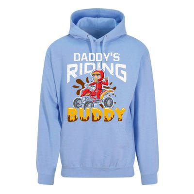 Daddy's Riding Buddy Funny ATV 4Wheeler Quad Biker Unisex Surf Hoodie