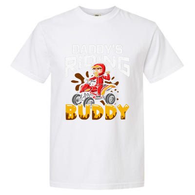 Daddy's Riding Buddy Funny ATV 4Wheeler Quad Biker Garment-Dyed Heavyweight T-Shirt