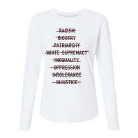 Don’T Racism Bigotry Patriarchy White Supremacy Inequality Oppression Womens Cotton Relaxed Long Sleeve T-Shirt