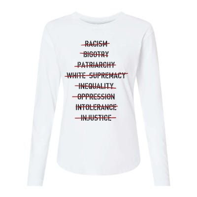 Don’T Racism Bigotry Patriarchy White Supremacy Inequality Oppression Womens Cotton Relaxed Long Sleeve T-Shirt