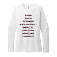 Don’T Racism Bigotry Patriarchy White Supremacy Inequality Oppression Womens CVC Long Sleeve Shirt