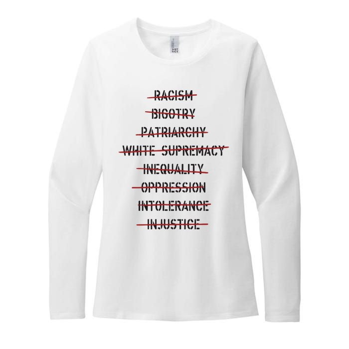 Don’T Racism Bigotry Patriarchy White Supremacy Inequality Oppression Womens CVC Long Sleeve Shirt