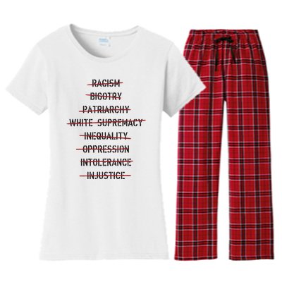 Don’T Racism Bigotry Patriarchy White Supremacy Inequality Oppression Women's Flannel Pajama Set