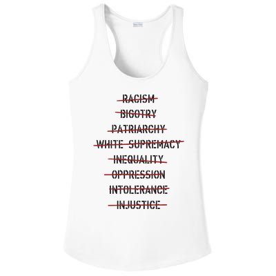 Don’T Racism Bigotry Patriarchy White Supremacy Inequality Oppression Ladies PosiCharge Competitor Racerback Tank