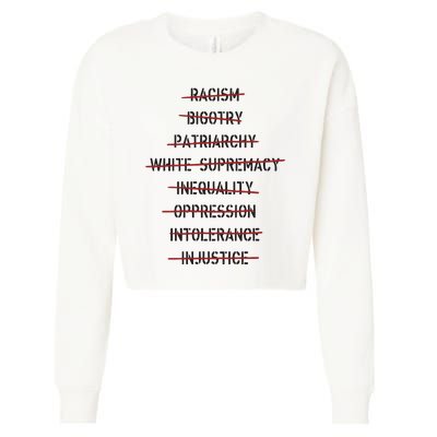 Don’T Racism Bigotry Patriarchy White Supremacy Inequality Oppression Cropped Pullover Crew