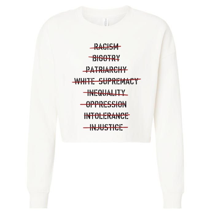 Don’T Racism Bigotry Patriarchy White Supremacy Inequality Oppression Cropped Pullover Crew