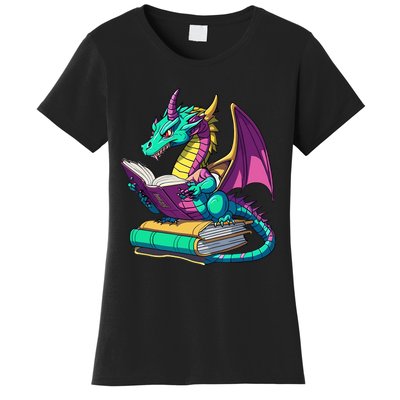 Dragon Reading Book Women's T-Shirt