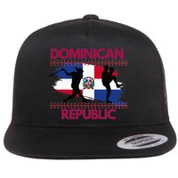 Dominican Republic Baseball Dominican Flag Flat Bill Trucker Hat