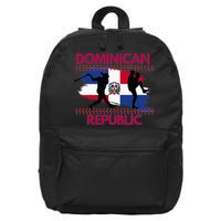 Dominican Republic Baseball Dominican Flag 16 in Basic Backpack
