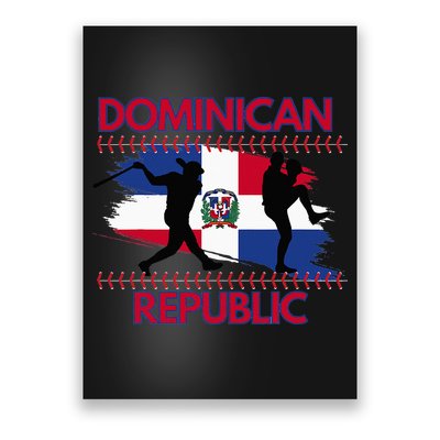 Dominican Republic Baseball Dominican Flag Poster