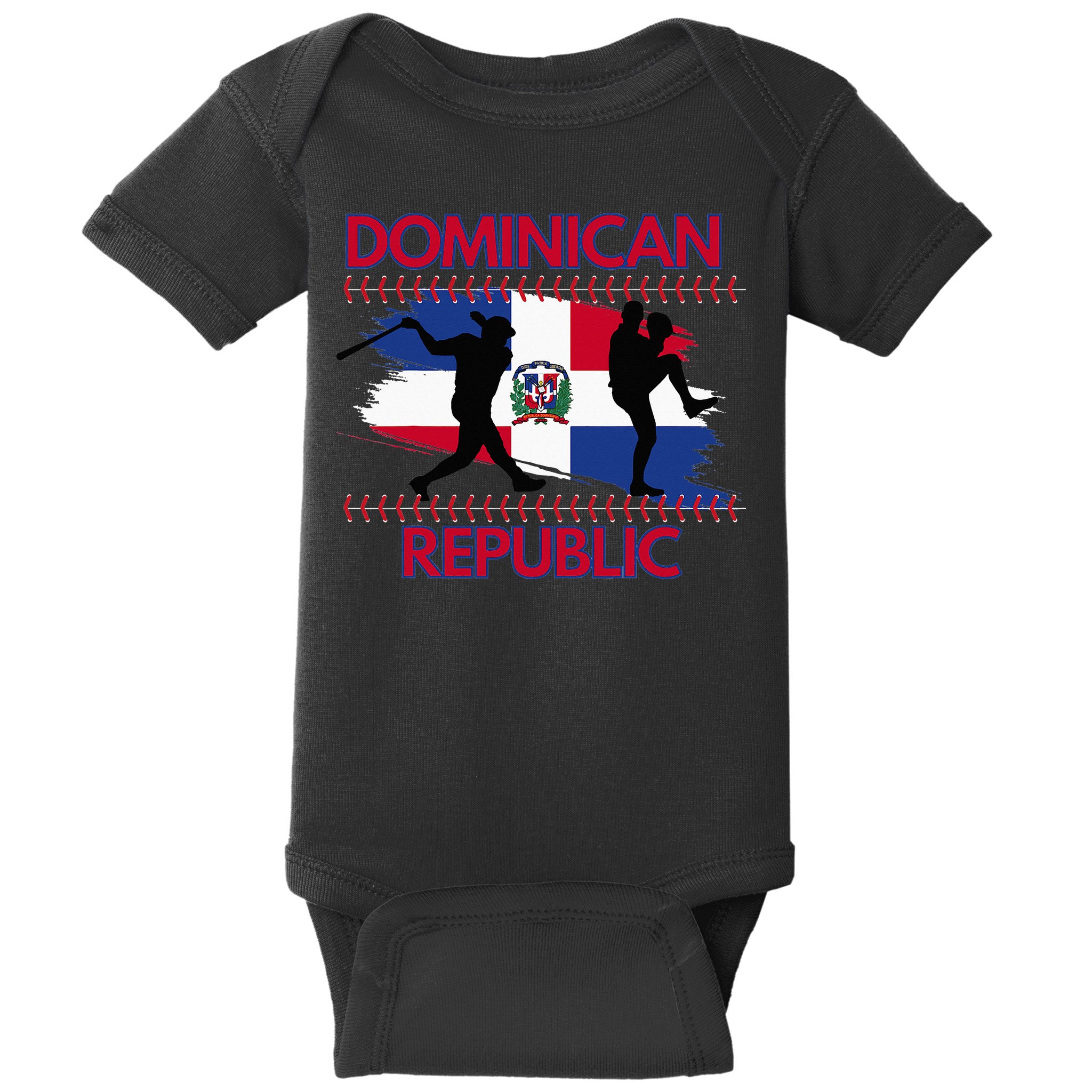 Dominican Republic Baseball Dominican Flag Baby Bodysuit
