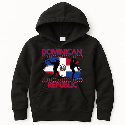 Dominican Republic Baseball Dominican Flag Kids Hoodie