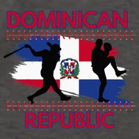Dominican Republic Baseball Dominican Flag Vector Backpack