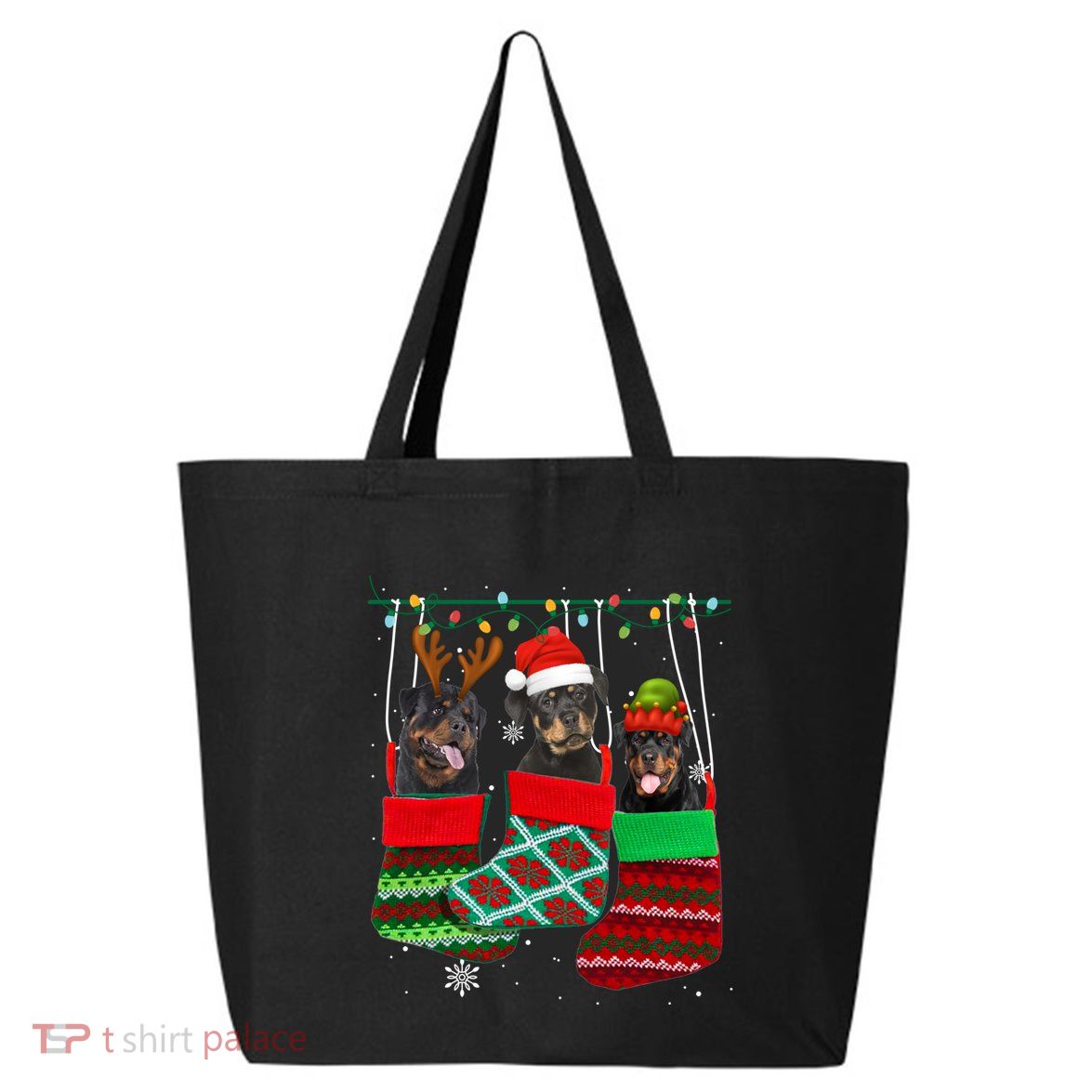 Dog Rottweiler Christmas Socks Funny Xmas Pajama Pet Puppy Great Gift 25L Jumbo Tote