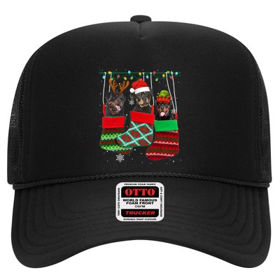Dog Rottweiler Christmas Socks Funny Xmas Pajama Pet Puppy Great Gift Trucker Hat