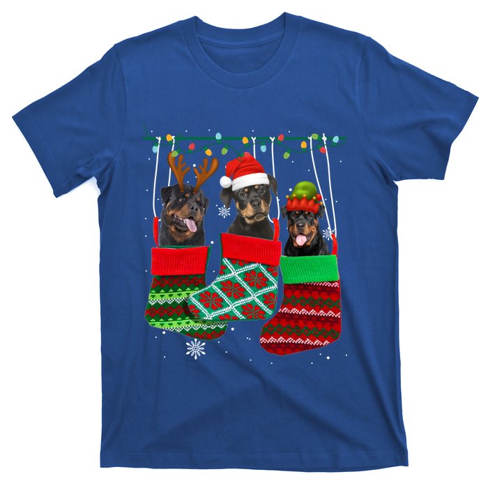 Dog Rottweiler Christmas Socks Funny Xmas Pajama Pet Puppy Great Gift T-Shirt