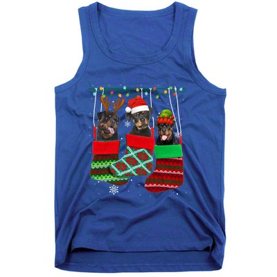 Dog Rottweiler Christmas Socks Funny Xmas Pajama Pet Puppy Great Gift Tank Top