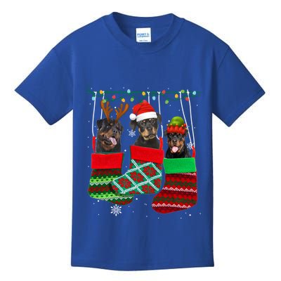 Dog Rottweiler Christmas Socks Funny Xmas Pajama Pet Puppy Great Gift Kids T-Shirt