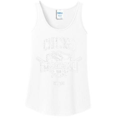 Distressed Retro Cub Look Fan Gift Party Tailgate Ladies Essential Tank