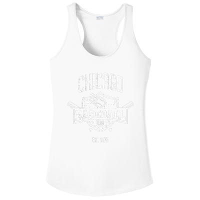 Distressed Retro Cub Look Fan Gift Party Tailgate Ladies PosiCharge Competitor Racerback Tank