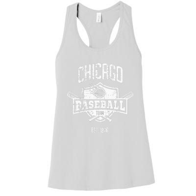 Distressed Retro Cub Look Fan Gift Party Tailgate Women's Racerback Tank