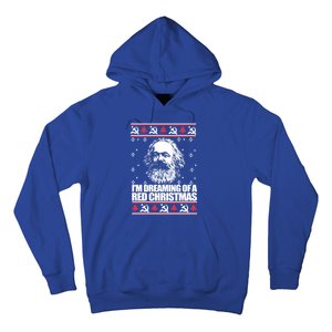 Dreaming Red Christmas Karl Marx Ugly Xmas Meme Gift Hoodie