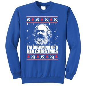 Dreaming Red Christmas Karl Marx Ugly Xmas Meme Gift Sweatshirt