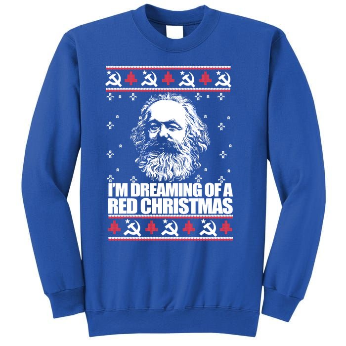 Dreaming Red Christmas Karl Marx Ugly Xmas Meme Gift Sweatshirt