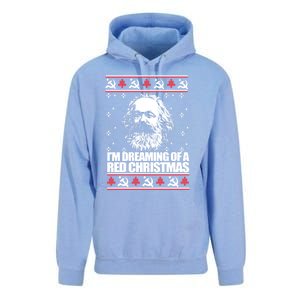 Dreaming Red Christmas Karl Marx Ugly Xmas Meme Gift Unisex Surf Hoodie